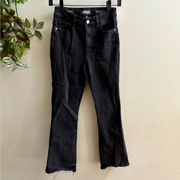 DL1961 HIGH RISE INSTASCULPT BRIDGET BOOT CUT CROP ECLIPSE RAW SZ 25 - Picture 1 of 3